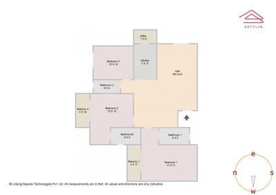 Image of 1674 Sq.ft 3 BHK Apartment / Flat for sale in Definer Kingdom by DeFiner Group, Budigere Cross, Bengaluru for Rs. 12500000