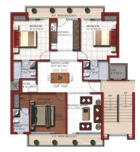 Image of 2100 Sq.ft 3 BHK Builder Floor for sale in Lark Bollywood Green City, Sector 113, Mohali for Rs. 13500000