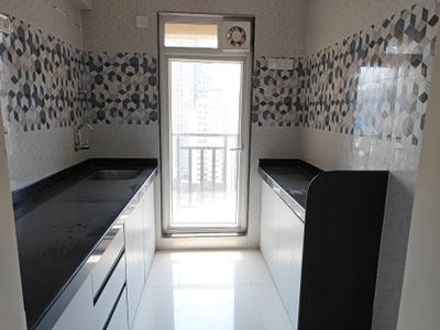 Kitchen Image of 550 Sq.ft 1 BHK Apartment / Flat for rent in Raunak Bliss, Thane West Thane for Rs. 20000