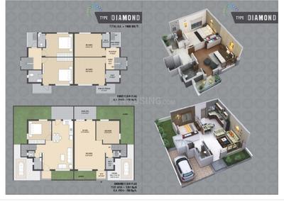 Floor Plan Image of 1460 Sq.ft 3 BHK Independent House for sale in Sharnam Vatika, Vadadla Bharuch for Rs. 12500000