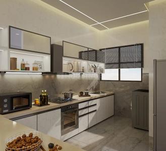 Kitchen Image of 2170 Sq.ft 4 BHK Apartment / Flat for sale in F Premium, Tathawade Pune for Rs. 15500000
