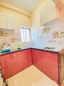 Kitchen Image of 500 Sq.ft 1 BHK Builder Floor for rent in Mahalakshmi Nagar Indore for Rs. 12500