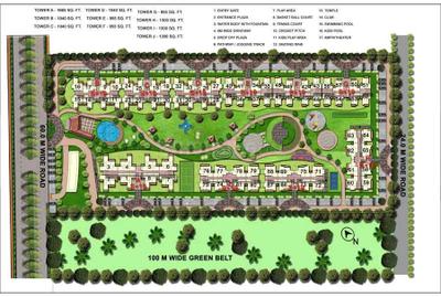 Image of 1300 Sq.ft 3 BHK Apartment / Flat for rent in Gaurs Atulyam, Omicron I, Greater Noida for Rs. 35000