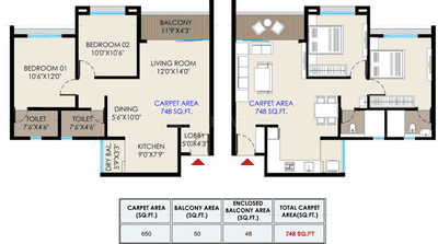 Image of 1368 Sq.ft 3 BHK Apartment / Flat for sale in Sahyadri Plumeria, Moshi, Pune for Rs. 8900000