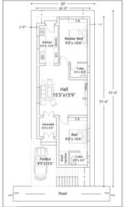 Floor Plan Image of 1155 Sq.ft 2 BHK Independent House for sale in Ananda Nagar Karaikudi for Rs. 5500000
