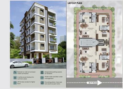 Image of 1200 Sq.ft 2 BHK Apartment / Flat for sale in Rajendra Nagar, Nagpur for Rs. 6000000