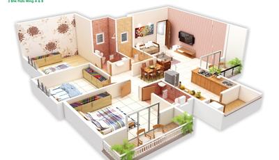 Image of 1450 Sq.ft 3 BHK Apartment / Flat for sale in Besa, Nagpur for Rs. 5300000