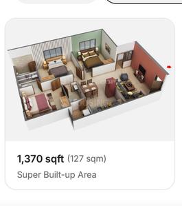 Image of 1370 Sq.ft 3 BHK Apartment / Flat for sale in Saral Life Arena, Gotri, Vadodara for Rs. 4000000