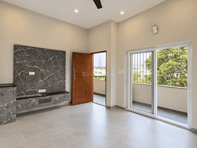 Living Room Image of 600 Sq.ft 1 BHK Independent House for rent in Harlur Bengaluru for Rs. 30000