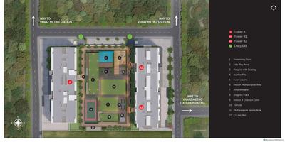 Image of 1600 Sq.ft 3 BHK Apartment / Flat for sale in Sangam Solitaire A Wing, Kothrud, Pune for Rs. 21000000