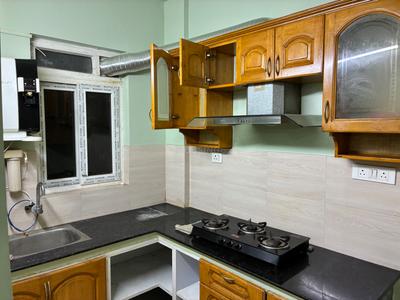 Kitchen Image of 1231 Sq.ft 3 BHK Apartment / Flat for rent in Durga Nagar Kolkata for Rs. 30000