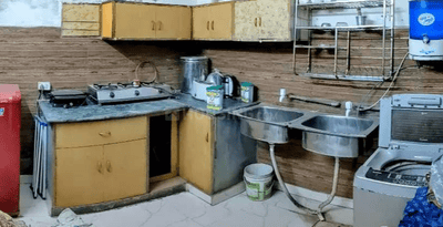 Kitchen Image of 926 Sq.ft 2 BHK Builder Floor for rent in Narela New Delhi for Rs. 14000