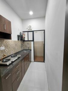 Kitchen Image of 550 Sq.ft 1 BHK Builder Floor for rent in Mahalakshmi Nagar Indore for Rs. 20000