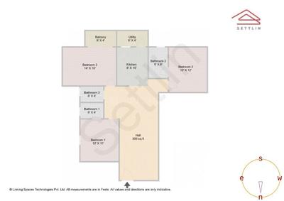 Image of 1237 Sq.ft 3 BHK Apartment / Flat for sale in White Field Ville, Whitefield, Bengaluru for Rs. 9100000