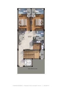 Floor Plan Image of 778 Sq.ft 2 BHK Apartment / Flat for sale in George Town Chennai for Rs. 7000000