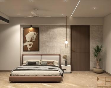 Bedroom Image of 5500 Sq.ft 4 BHK Apartment / Flat for rent in Venus Pashmina, Bodakdev Ahmedabad for Rs. 250000