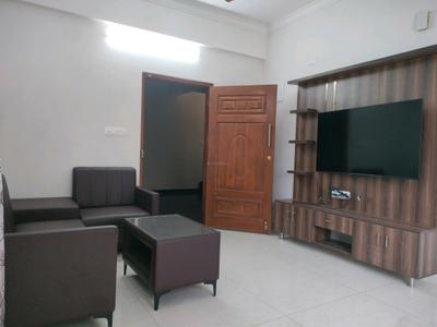 Living Room Image of 600 Sq.ft 1 BHK Independent House for rent in Domlur Layout Bengaluru for Rs. 60000