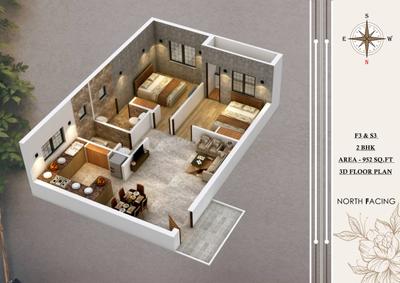 Image of 952 Sq.ft 2 BHK Apartment / Flat for sale in Tambaram, Chennai for Rs. 6426000