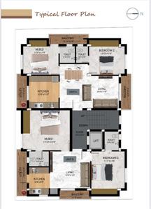 Image of 1122 Sq.ft 2 BHK Apartment / Flat for sale in Ambattur, Chennai for Rs. 7300000