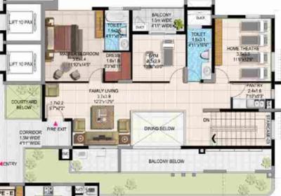Image of 1273 Sq.ft 3 BHK Apartment / Flat for sale in 22 And Crest, Yeswanthpur, Bengaluru for Rs. 25000000