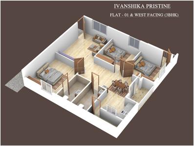 Image of 1200 Sq.ft 3 BHK Apartment / Flat for sale in Singasandra, Bengaluru for Rs. 10000000