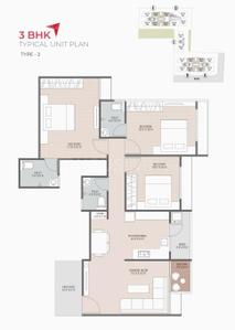 Image of 1845 Sq.ft 3 BHK Apartment / Flat for sale in Motera, Ahmedabad for Rs. 9200000