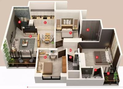 Image of 980 Sq.ft 2 BHK Apartment / Flat for sale in Vision Aristo, Vikas Nagar, Pune for Rs. 7200000