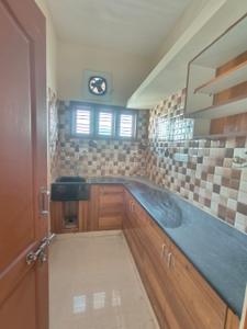 Kitchen Image of 680 Sq.ft 1 BHK Builder Floor for rent in Kasturi Nagar Bengaluru for Rs. 18000