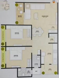 Image of 1440 Sq.ft 1 BHK Apartment / Flat for sale in Pashupati SantVihar, Koba, Gandhinagar for Rs. 7000000