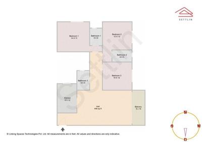 Image of 1630 Sq.ft 3 BHK Apartment / Flat for sale in Bluebell Residency by Blue Bell Developers, Binnipete, Bengaluru for Rs. 33200000
