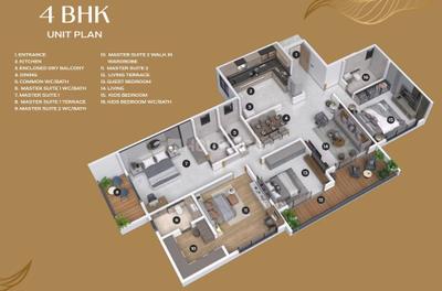 Image of 2496 Sq.ft 4 BHK Apartment / Flat for sale in Cristallo The Arista, Pimple Nilakh, Pune for Rs. 24500000