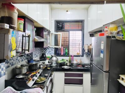 Kitchen Image of 730 Sq.ft 1 BHK Apartment / Flat for rent in Hiranandani The Walk, Hiranandani Estate Thane for Rs. 40000