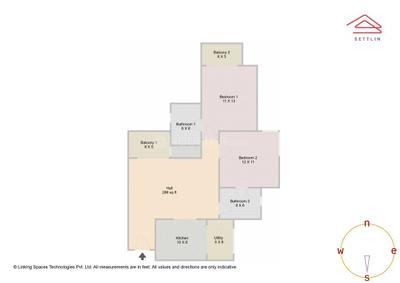 Image of 1135 Sq.ft 2 BHK Apartment / Flat for sale in Prestige Tranquility by Prestige Projects Pvt Ltd, Budigere Cross, Bengaluru for Rs. 14700000