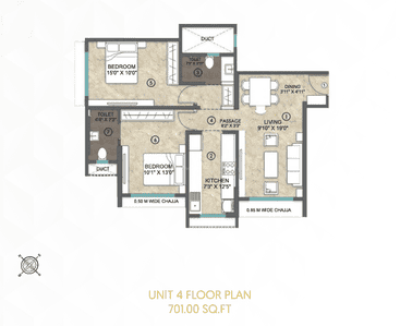 Image of 850 Sq.ft 2 BHK Apartment / Flat for sale in S B Azura Height, Jogeshwari West, Mumbai for Rs. 19200000