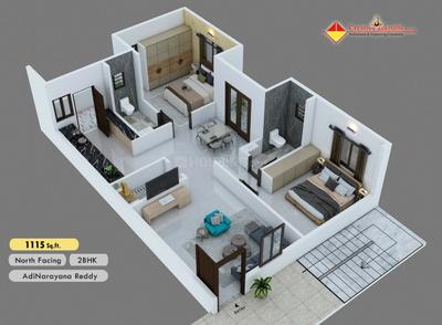 Image of 1415 Sq.ft 3 BHK Apartment / Flat for sale in Pothinamallayya Palem, Visakhapatnam for Rs. 8100000