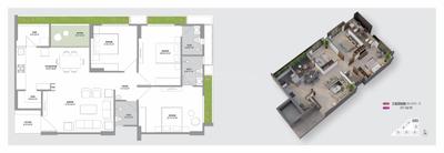 Image of 2080 Sq.ft 3 BHK Apartment / Flat for sale in Samatva Magnolia, Ognaj, Ahmedabad for Rs. 9124500