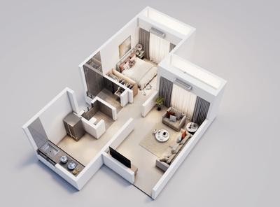 Image of 740 Sq.ft 1 BHK Apartment / Flat for sale in Kalyan East, Kalyan for Rs. 3500000