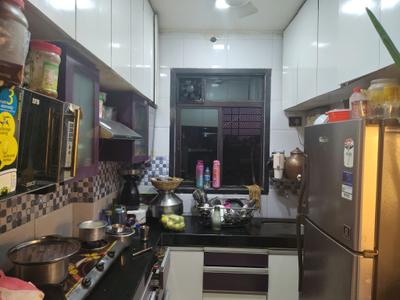 Kitchen Image of 700 Sq.ft 1 BHK Apartment / Flat for rent in Rutu Enclave, Kasarvadavali Thane for Rs. 16007