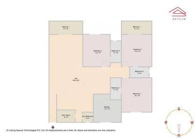 Image of 2710 Sq.ft 3 BHK Apartment / Flat for sale in NR Orchid Gardenia by NR Greenwood Construction Pvt Ltd, Jakkur, Bengaluru for Rs. 33700000