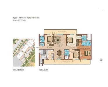 Image of 3000 Sq.ft 4 BHK Apartment / Flat for sale in Cosmos Express 99, Sector 99, Gurgaon for Rs. 29900000