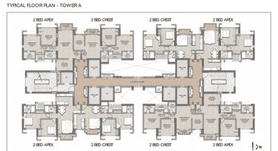 Image of 900 Sq.ft 2 BHK Apartment / Flat for sale in Raymond Realty Ten X Era, Thane West, Thane for Rs. 12400000