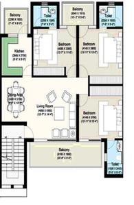 Image of 1414 Sq.ft 3 BHK Builder Floor for sale in Puri VIP Floors, Sector 81, Faridabad for Rs. 15000000