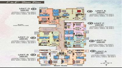 Image of 664 Sq.ft 2 BHK Apartment / Flat for sale in Six Mile, Guwahati for Rs. 3490200