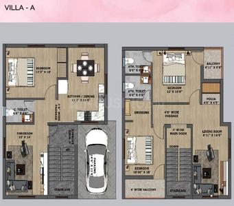 Image of 1751 Sq.ft 3 BHK Villa for sale in Balianta, Bhubaneswar for Rs. 7500000