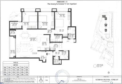 Image of 1994 Sq.ft 3 BHK Apartment / Flat for sale in Sobha Royal Crest, RR Nagar, Bengaluru for Rs. 30000000
