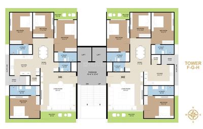Image of 3605 Sq.ft 4 BHK Apartment / Flat for sale in Vesu, Surat for Rs. 21630000