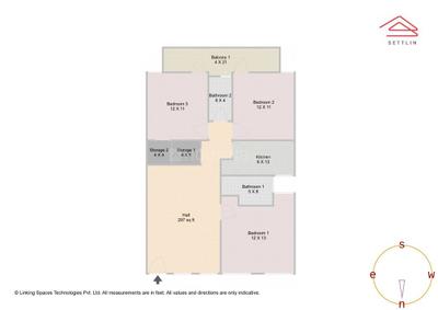 Image of 1175 Sq.ft 3 BHK Apartment / Flat for sale in Everest and Kailash Apartments, Malleswaram, Bengaluru for Rs. 14300000