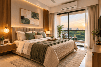 Bedroom Image of 447 Sq.ft 1 BHK Apartment / Flat for sale in Vardhman Empire Estate, Mahapura Jaipur for Rs. 2200000