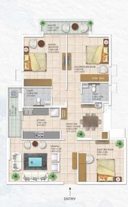 Image of 1422 Sq.ft 3 BHK Apartment / Flat for sale in Assotech Pride Phase 1, Rudrapur, Bhubaneswar for Rs. 14000000