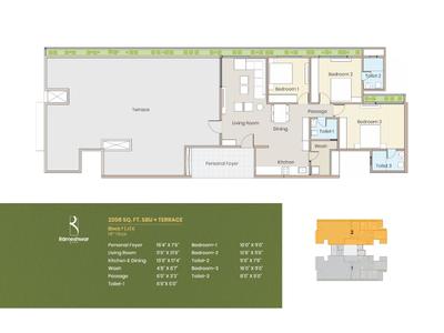 Image of 1100 Sq.ft 3 BHK Apartment / Flat for sale in Rameshwar City, Naranpura, Ahmedabad for Rs. 9988000